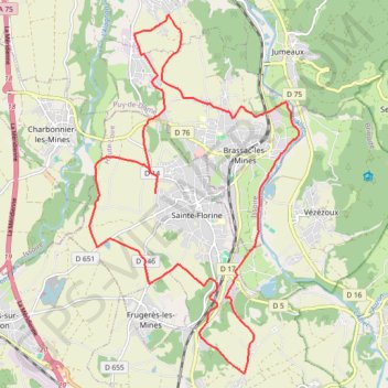 Sainte Florine entre Allier et collines GPS track, route, trail