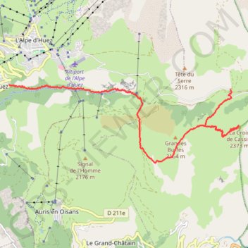 Croix de Cassini et Col de Cluy vers Huez GPS track, route, trail