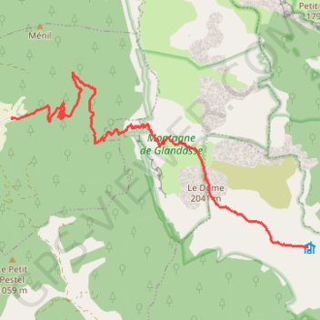1er journée sur le Glandasse GPS track, route, trail