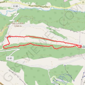 Andon GPS track, route, trail