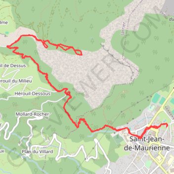 Croix de la Chevrotière GPS track, route, trail