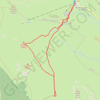 Buron de la Combe de la Saure - Prat-de-Bouc GPS track, route, trail