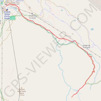 Col de la Leisse depuis le Val Claret GPS track, route, trail