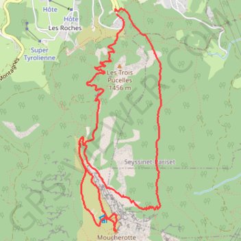Moucherotte par le Vallon des Forges (Vercors) GPS track, route, trail