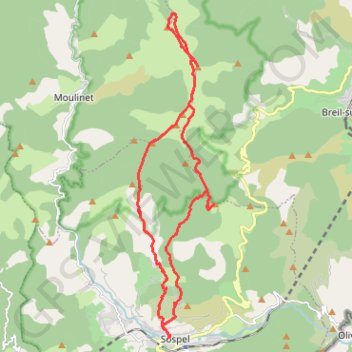 De Sospel au Mangiabo GPS track, route, trail