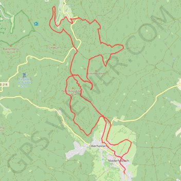 Rocher Pfaffenlapp - Niederhaslach GPS track, route, trail