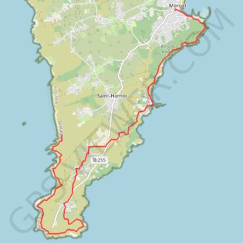 Crozon, La Pallue, cap de la Chèvre, Morgat GPS track, route, trail