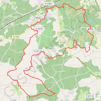 Clérac 30 kms GPS track, route, trail