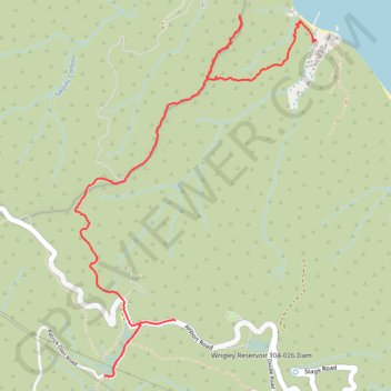 Hiking trail near Avalon, California GPS track, route, trail