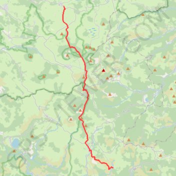 De Saint Front au Sagnes et Goudoulet GPS track, route, trail