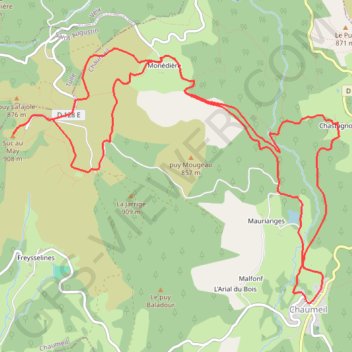 Le Suc au May GPS track, route, trail