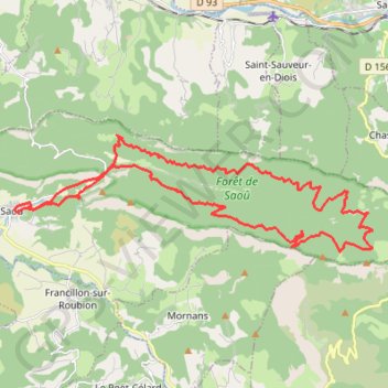 En forêt autour de Saou GPS track, route, trail
