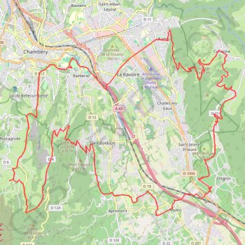 Curienne pierre grosse GPS track, route, trail