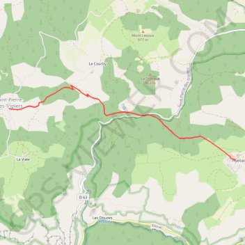 Causse Méjean - liaison Saint Pierre des Tripiers - Hielzas GPS track, route, trail