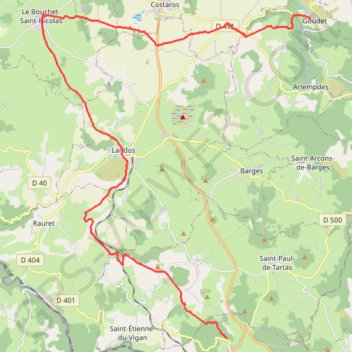 Goudet Pradel GPS track, route, trail