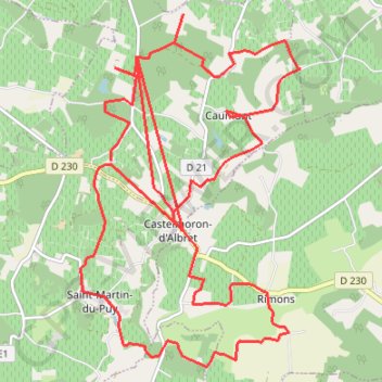 Castelmoron d'Albret GPS track, route, trail