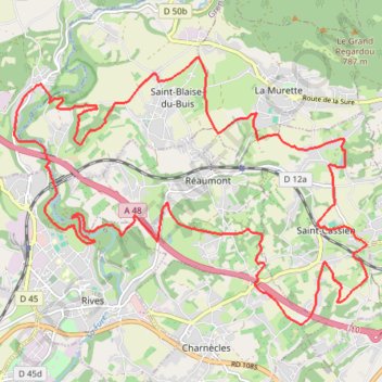 StCas Rea Riv Mur 26K 400m 04-2021 GPS track, route, trail