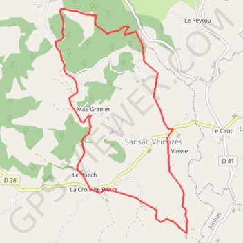 Rando à Sansac-Veinazès GPS track, route, trail