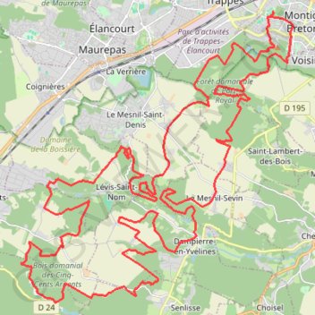 Les Boucles du Manet GPS track, route, trail