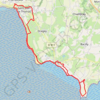 Baie du Mont Saint Michel GPS track, route, trail