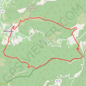 Méthamis GPS track, route, trail