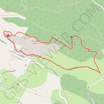 Château de Roquefixade et Grotte de Coulzonne GPS track, route, trail