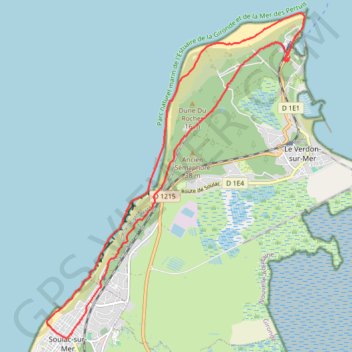 Soulac sur Mer GPS track, route, trail