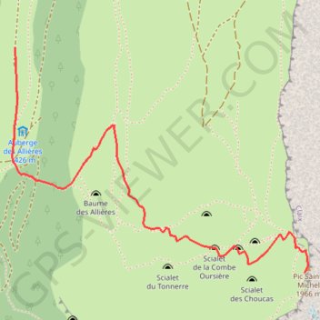 Pic Saint Michel GPS track, route, trail