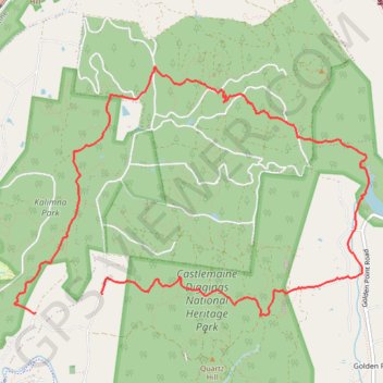 Castlemaine Diggins Park and Kalimns Park Loop GPS track, route, trail