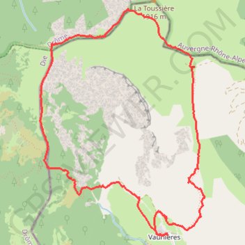 Col de Toussière GPS track, route, trail