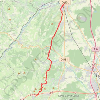 Chagny - Moroges GPS track, route, trail