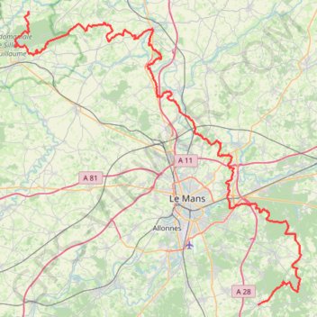 Savigné-l'Évêque Mont-Saint-Jean GPS track, route, trail