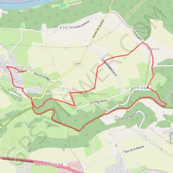 Circuit des Longues vallées - Barneville-sur-Seine GPS track, route, trail
