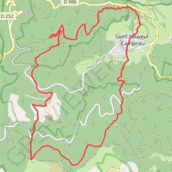 Saint-Sauveur-des-Pourcils GPS track, route, trail