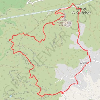 Mont du Marseillais GPS track, route, trail