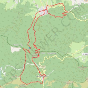 Le Rocher de Peyremaux - Lespinassière GPS track, route, trail