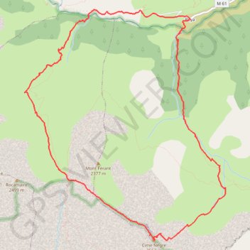 Cime Negre GPS track, route, trail
