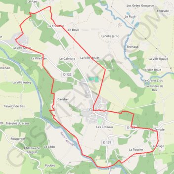 Circuit des croix - Guillac GPS track, route, trail