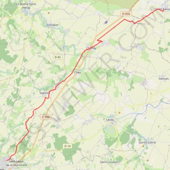 Chemin de Tours (de Saint-Sauvant à Melle) GPS track, route, trail