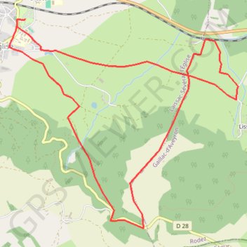 Laissac GPS track, route, trail