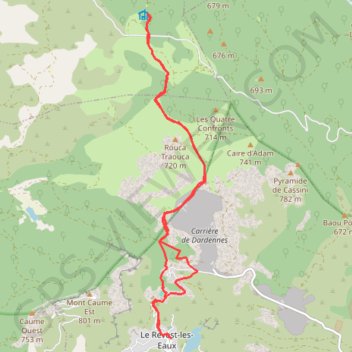 Le revest siou blanc par gr GPS track, route, trail
