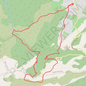 Nans Les Pins - La Source de l'Huveaune GPS track, route, trail