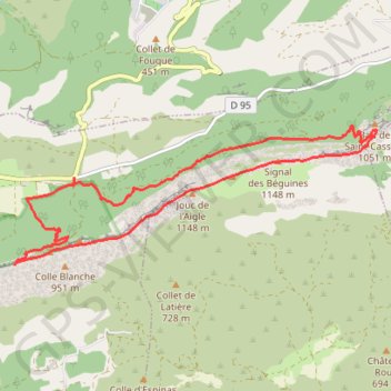 Sainte Beaume - Pas de l'Ai GPS track, route, trail