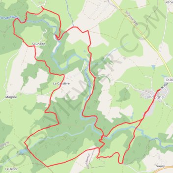 Landogne GPS track, route, trail