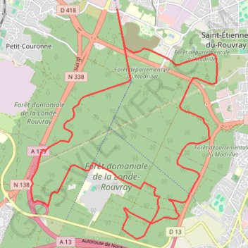 Forét de Saint-Etienne-du-Rouvray GPS track, route, trail