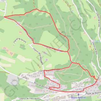 Mont Pélerin - CHARDONNE (Suisse) GPS track, route, trail