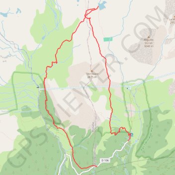Valfrejus - Lac de la partie GPS track, route, trail