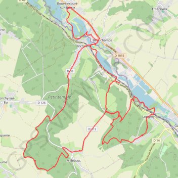Autour de Millebosc (Vallée de la Bresle) GPS track, route, trail