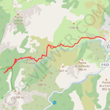 Tavignano GPS track, route, trail