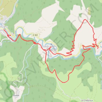 Château du Tournel - RL GPS track, route, trail